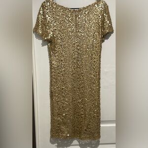 Calvin Klein Sequin Dress- Gold